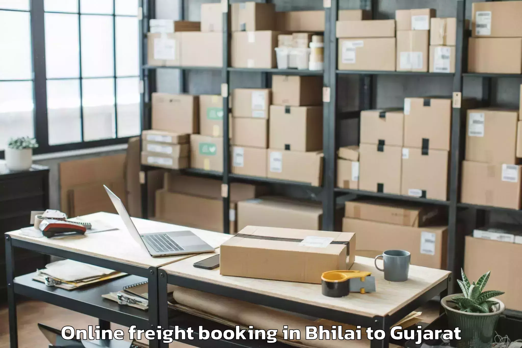 Efficient Bhilai to Garbada Online Freight Booking